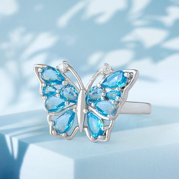 NEW DayDreamer Butterfly Ring Collection - 925 Sterling Silver Ring SIZE 7 - Picture 7 of 9